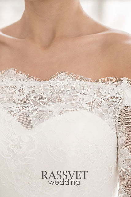 Свадебное платье Витэлия. Силуэт А-силуэт. Цвет Белый / Молочный. Вид 6