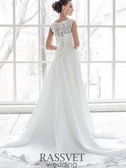 Свадебное платье Бриджет. Силуэт А-силуэт. Цвет Белый / Молочный. Вид 2