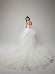 Свадебное платье Paula. Силуэт А-силуэт. Цвет Айвори / Капучино. Вид 2