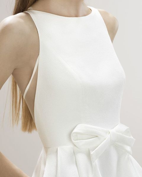 Свадебное платье 8005. Силуэт А-силуэт. Цвет Айвори / Капучино. Вид 3