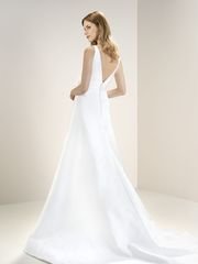 Свадебное платье 8050. Силуэт А-силуэт. Цвет Айвори / Капучино. Вид 2