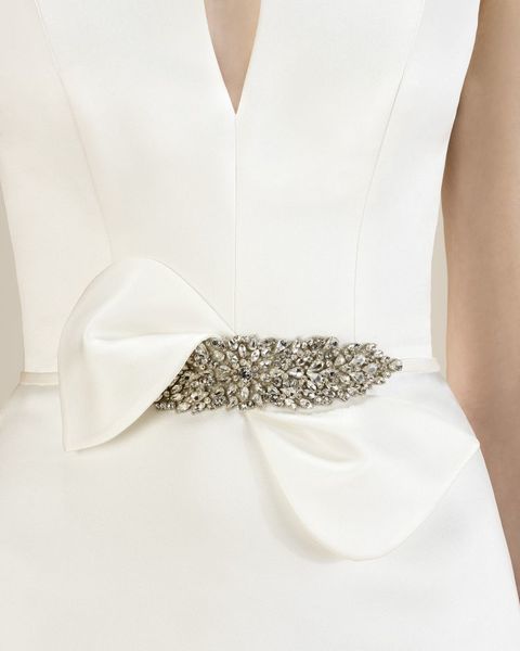 Свадебное платье 8053. Силуэт А-силуэт. Цвет Айвори / Капучино. Вид 3