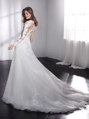 Свадебное платье Liliana. Силуэт А-силуэт. Цвет Айвори / Капучино. Вид 2