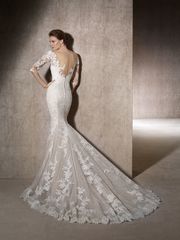Свадебное платье Maite. Силуэт Рыбка. Цвет Айвори / Капучино. Вид 2