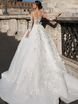 Свадебное платье 8381. Силуэт Пышное, А-силуэт. Цвет Айвори / Капучино. Вид 2