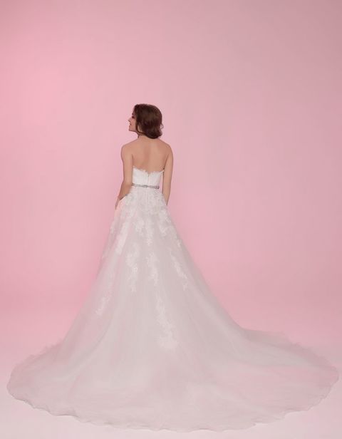 Свадебное платье Melory. Силуэт А-силуэт. Цвет Айвори / Капучино. Вид 2