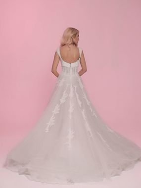 Свадебное платье Gemma. Силуэт А-силуэт. Цвет Айвори / Капучино. Вид 2