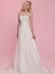 Свадебное платье Atria. Силуэт А-силуэт. Цвет Айвори / Капучино. Вид 1