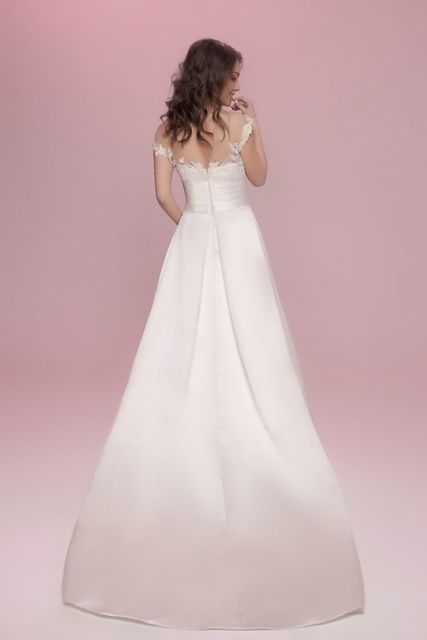 Свадебное платье Alegria. Силуэт А-силуэт. Цвет Айвори / Капучино. Вид 2