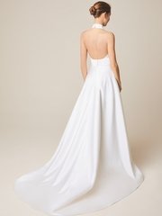 Свадебное платье 956. Силуэт А-силуэт. Цвет Айвори / Капучино. Вид 2