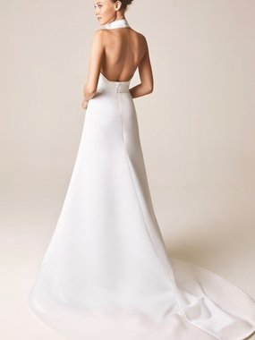 Свадебное платье 952. Силуэт А-силуэт. Цвет Айвори / Капучино. Вид 2