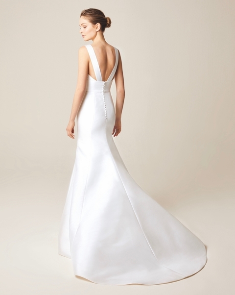 Свадебное платье 932. Силуэт Рыбка. Цвет Айвори / Капучино. Вид 2