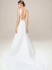 Свадебное платье 906. Силуэт А-силуэт. Цвет Айвори / Капучино. Вид 2