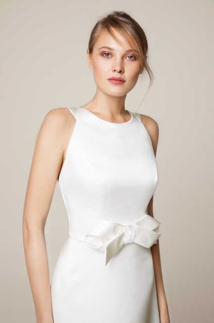 Свадебное платье 906. Силуэт А-силуэт. Цвет Айвори / Капучино. Вид 3