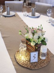 Столы и стулья гостей / Банкет в Рустик от Дизайн-студия DeniSOVA 1