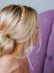 Высокие / Собранные, Коса / Коса-пучок, Пучок от Свадебный стилист-визажист Лидия Большакова 1