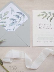 Прямоугольные / Квадратные Пригласительное на свадьбу Botanic от Студия дизайна и каллиграфии To Be Dream 2