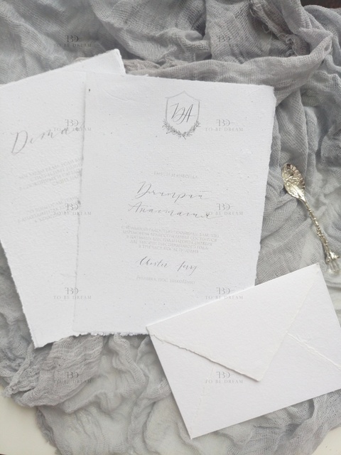 Прямоугольные / Квадратные Пригласительное на свадьбу Fineart wedding от Студия дизайна и каллиграфии To Be Dream 5