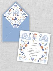 Прямоугольные / Квадратные Свадебное пригласительное Hygge от Студия дизайна и каллиграфии To Be Dream 1