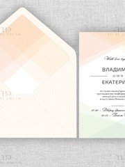 Прямоугольные / Квадратные Свадебное пригласительное Colors от Студия дизайна и каллиграфии To Be Dream 2