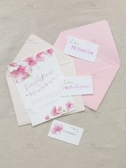Прямоугольные / Квадратные Свадебное пригласительное Весеннее настроение от Студия дизайна и каллиграфии To Be Dream 1