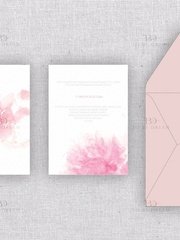 Прямоугольные / Квадратные Свадебное пригласительное Розовые оттенки от Студия дизайна и каллиграфии To Be Dream 2