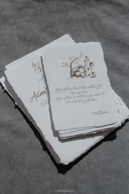 Прямоугольные / Квадратные Пригласительное на свадьбу Montenegro wedding от Студия дизайна и каллиграфии To Be Dream 2