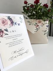 Прямоугольные / Квадратные Свадебное пригласительное Flower vibes от Студия дизайна и каллиграфии To Be Dream 2