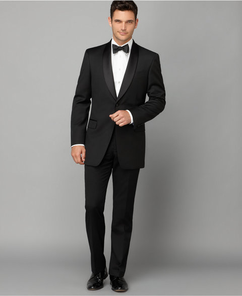 Смокинг, Двойка Свадебный смокинг BOND (DRESS CODE BLACK TIE) от Прокат мужских костюмов BLACKTUX 1