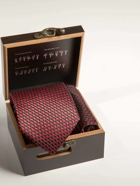 Галстук бордовый с платком в коробке от Прокат мужских костюмов BLACKTUX 1