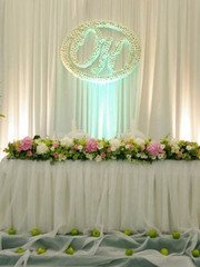 Президиум / Стол молодоженов в Классика от Студия декора и флористики Империя Счастья 1