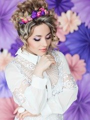 Высокие / Собранные, С аксессуарами / Цветами / Фатой от Свадебный стиль от Елены Катасоновой 1