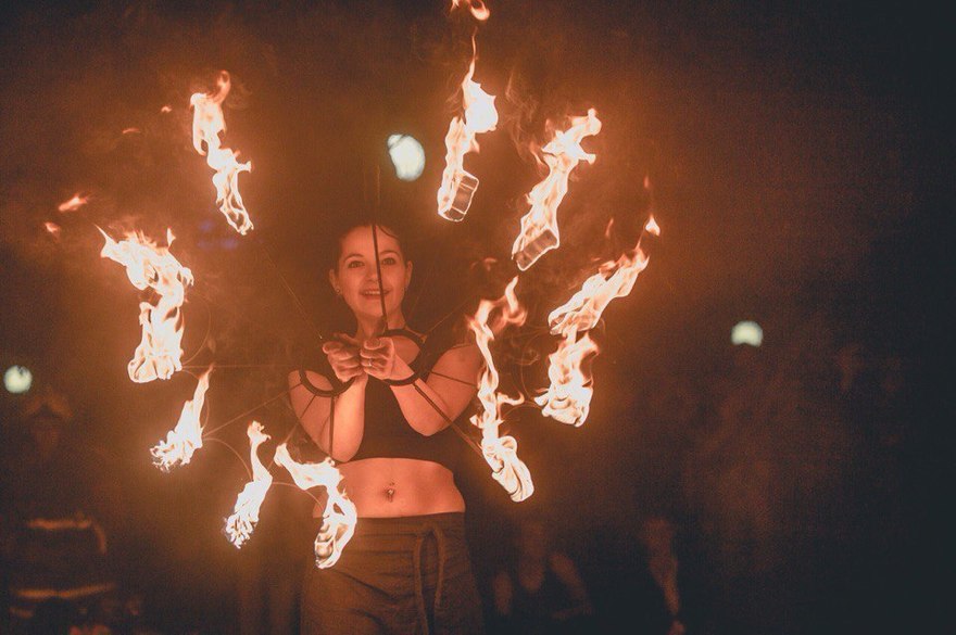 Огненное шоу в стиле Tribal на свадьбу от Театр огня и света Ферро 11