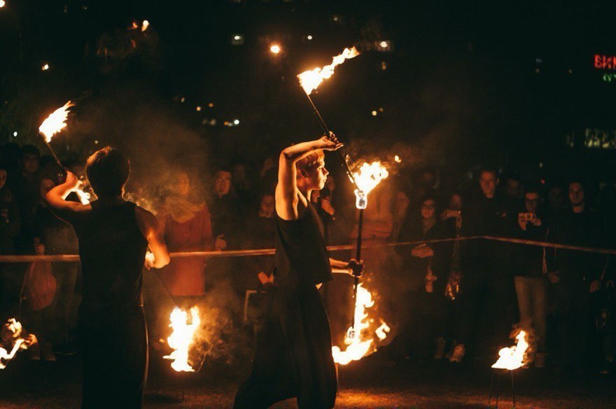 Огненное шоу в стиле Tribal на свадьбу от Театр огня и света Ферро 12