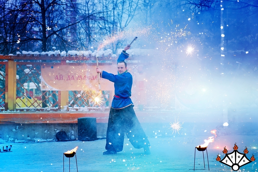 Русское огненное шоу на свадьбу от Театр огня и света Ферро 10