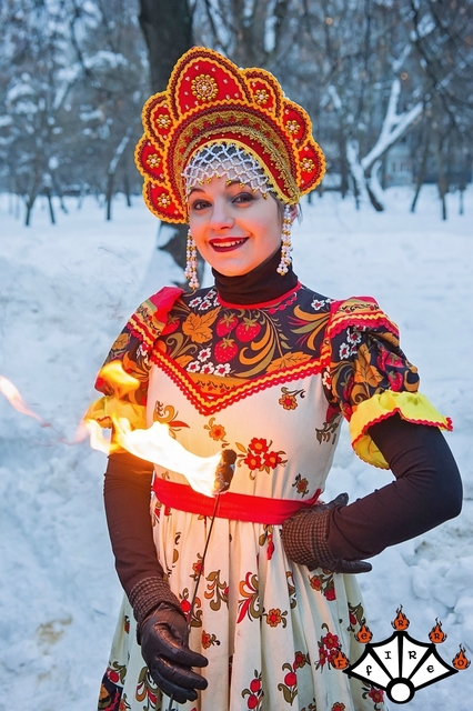 Русское огненное шоу на свадьбу от Театр огня и света Ферро 4