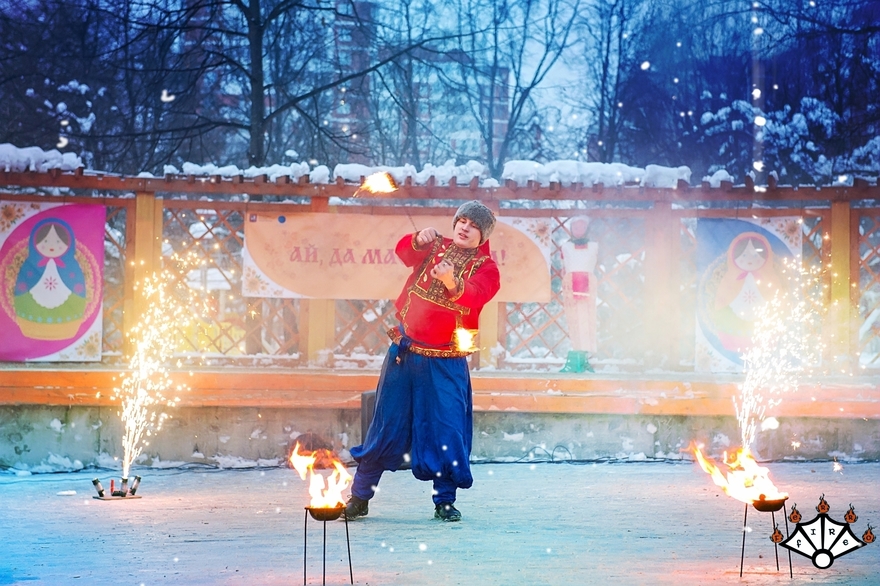 Русское огненное шоу на свадьбу от Театр огня и света Ферро 7