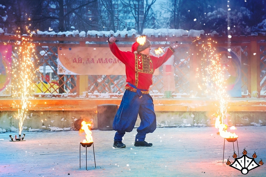 Русское огненное шоу на свадьбу от Театр огня и света Ферро 8