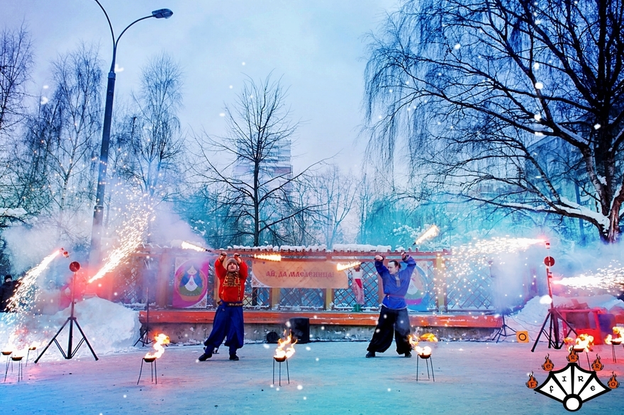 Русское огненное шоу на свадьбу от Театр огня и света Ферро 12