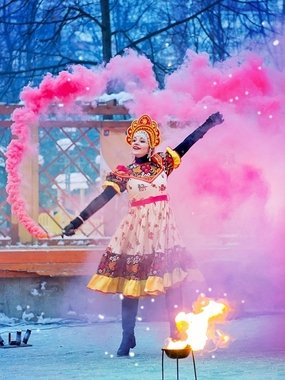 Русское огненное шоу на свадьбу от Театр огня и света Ферро 1