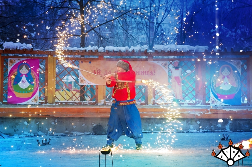 Русское огненное шоу на свадьбу от Театр огня и света Ферро 14