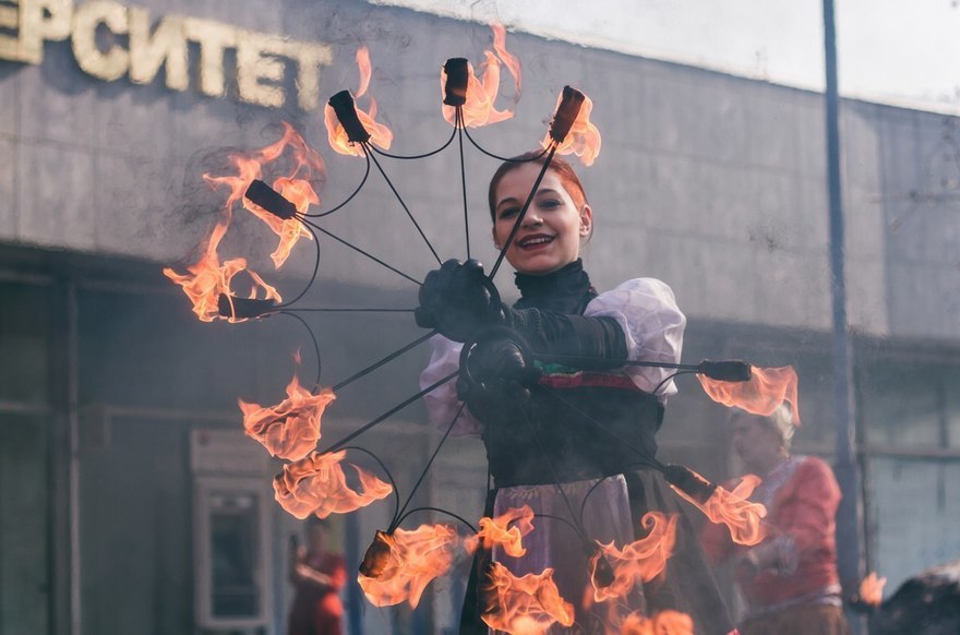 Русское огненное шоу на свадьбу от Театр огня и света Ферро 15