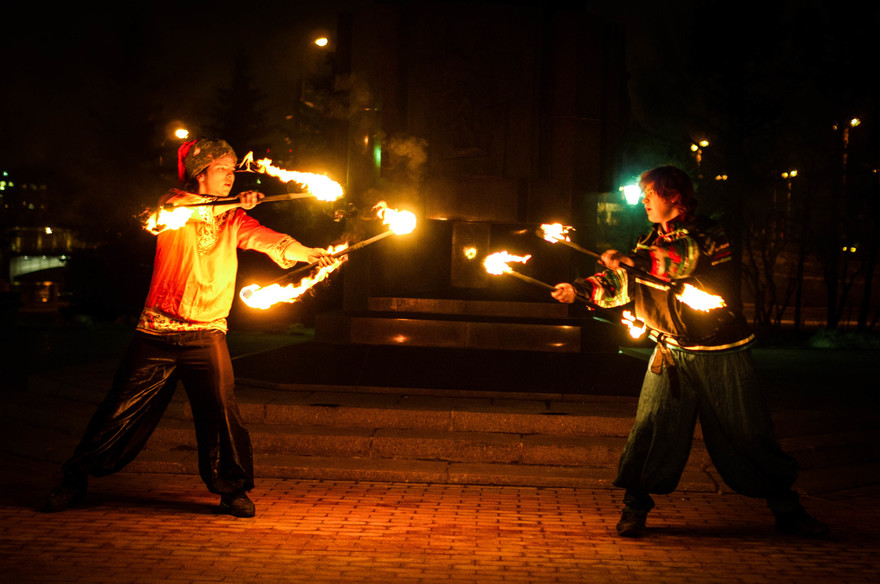 Русское огненное шоу на свадьбу от Театр огня и света Ферро 16