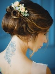 Высокие / Собранные, С аксессуарами / Цветами / Фатой от MakeUp and hairstyle by Saney 2