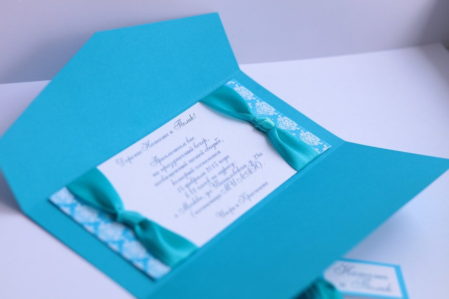 filter_format Приглашение на свадьбу Тиффани от Krokusdecor - студия декора Елены Сиухиной 2