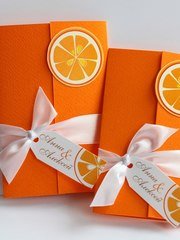 filter_format Оранжевое приглашение на свадьбу от Krokusdecor - студия декора Елены Сиухиной 1