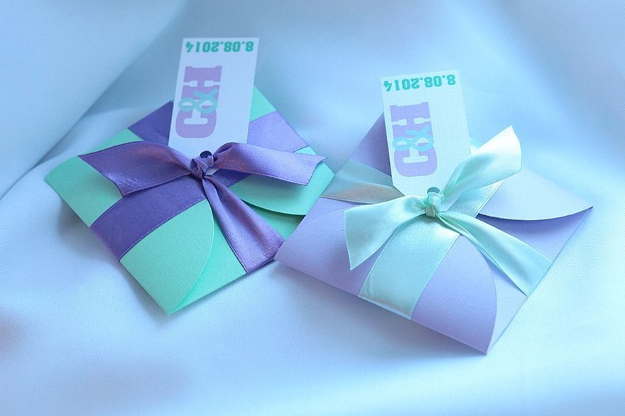 filter_format Свадебное приглашение Мятный пазл от Krokusdecor - студия декора Елены Сиухиной 3