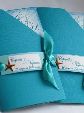 filter_format Свадебное приглашение Морской бриз от Krokusdecor - студия декора Елены Сиухиной 1