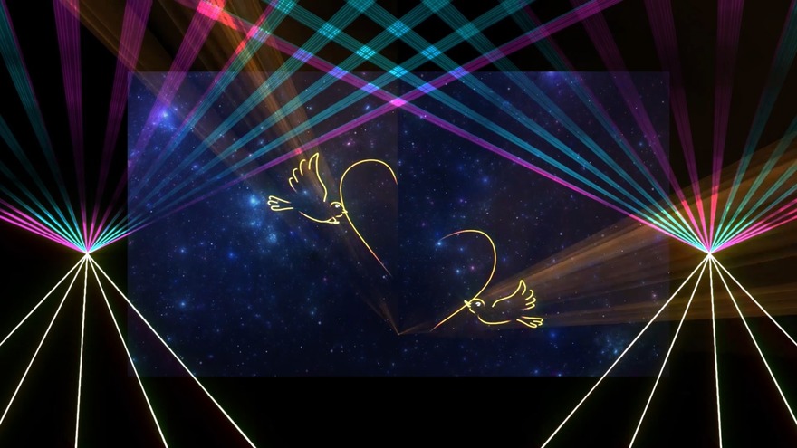 3D мультимедиа-шоу на свадьбу от Laser Artist – профессиональное лазерное шоу 11