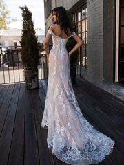 Свадебное платье Габриэль. Силуэт Рыбка. Цвет Айвори / Капучино. Вид 2